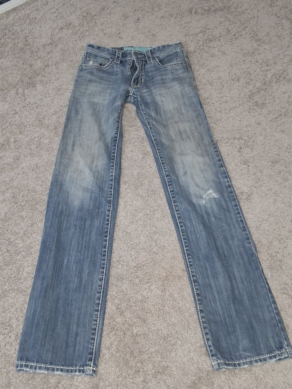 Rock & Roll Cowboy Revolver Slim Straight Jeans 28x32 100% Cotton Med Wash